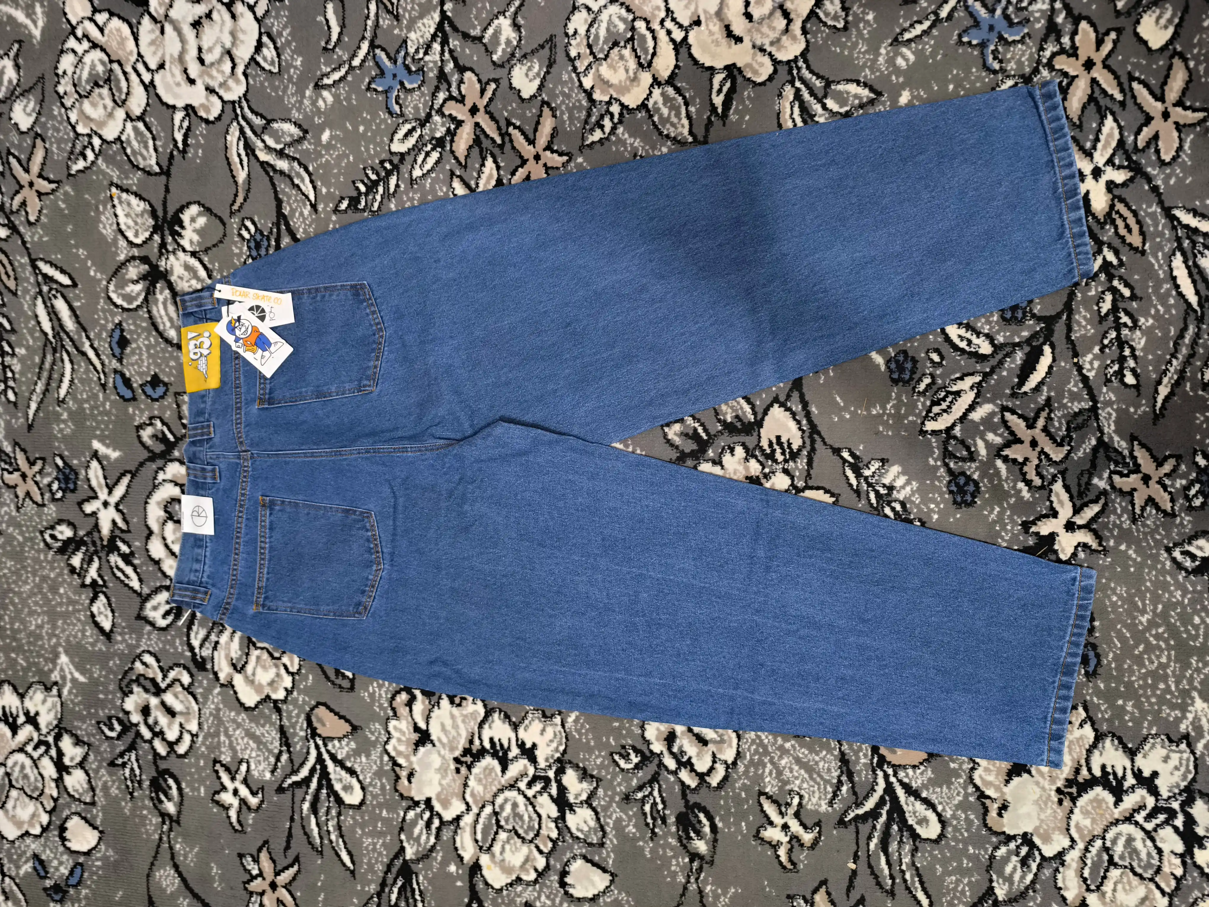 Keng baggi jinsi shimlar Polar 93 Denim, erkaklar, ayollar va o‘smirlar uchun, S–XL Polar