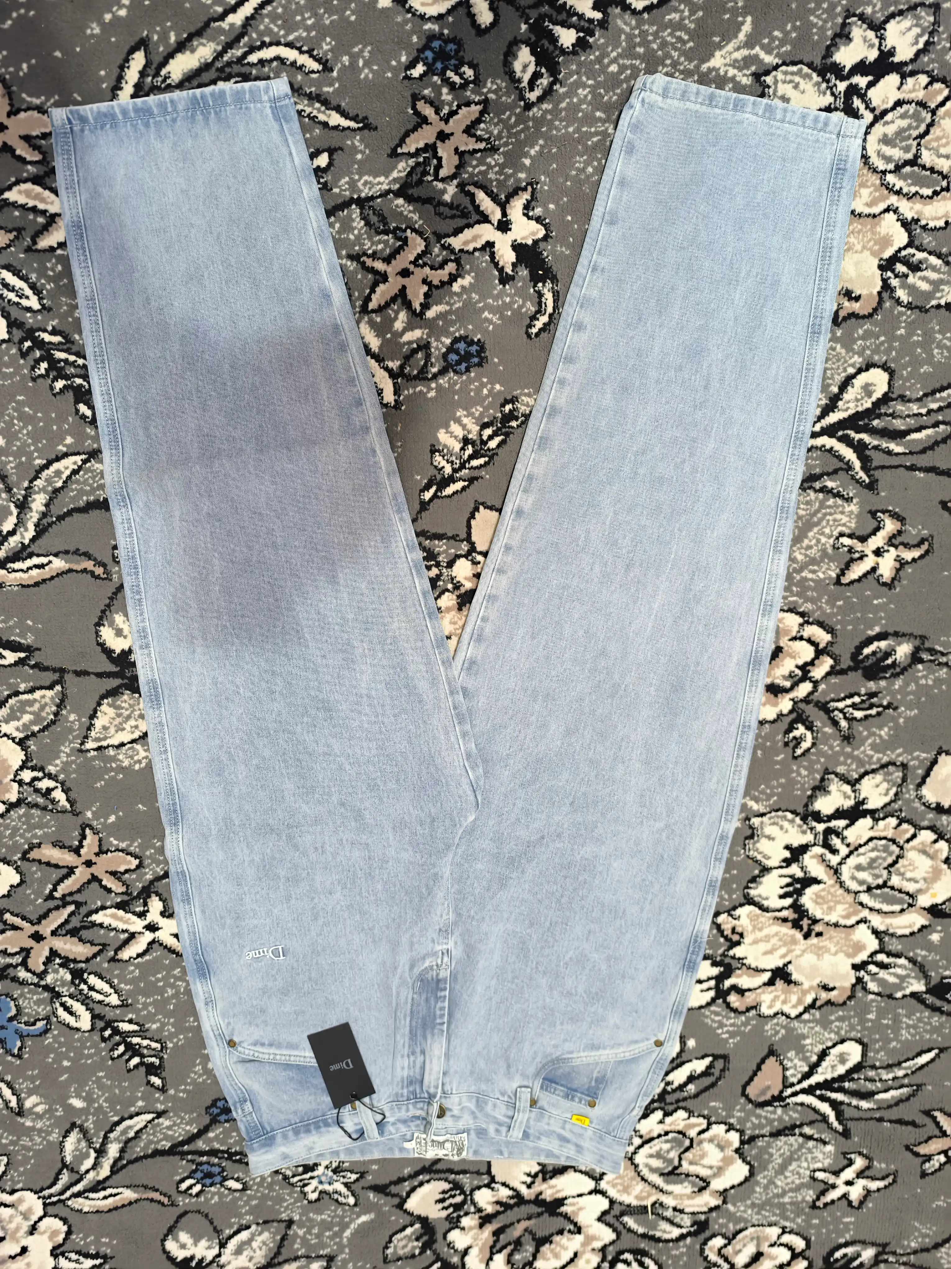 Keng baggi jinsi shimlar Dime, erkaklar, ayollar va o‘smirlar uchun, o‘lchamlari S-XXL