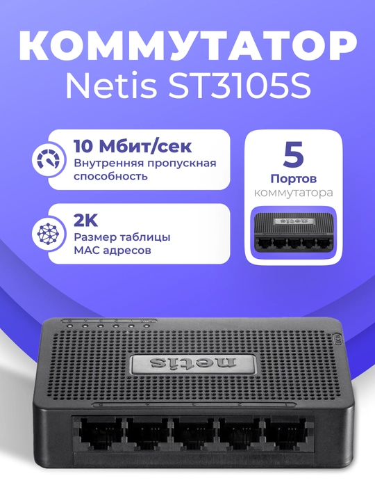 Коммутатор Netis ST3105S / ST3108S