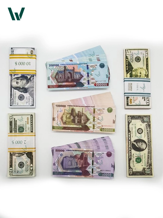 Sovg'a va moliyaviy savodxonlik uchun esdalik pullar, $10, $20, $50, $100