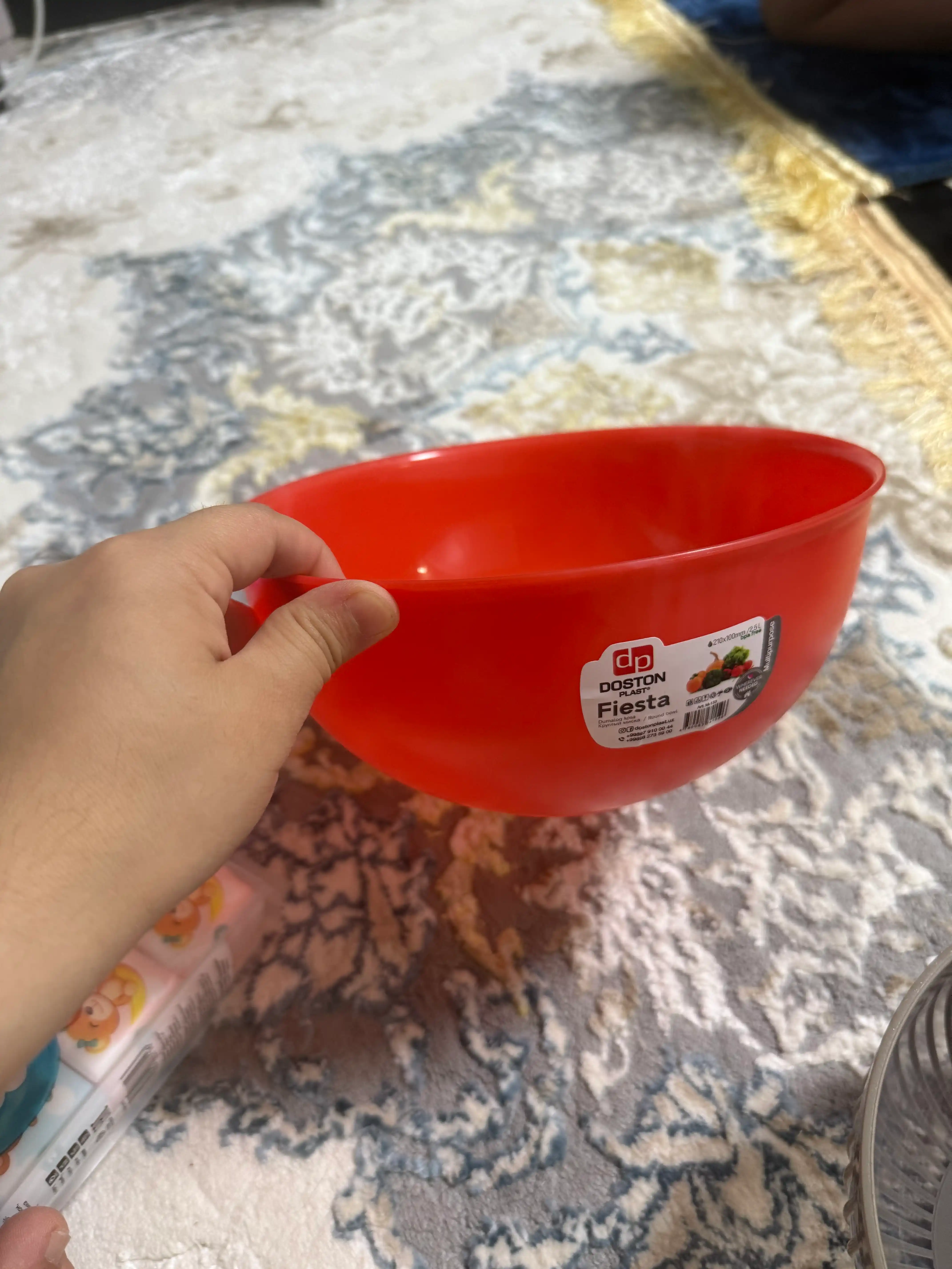 Univelsal salat idishi qopqoqsiz, salat sigimi, xamir idishi