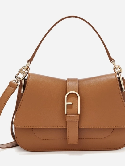 Sumka FURLA FLOW MINI TOP HANDLE BRANDY