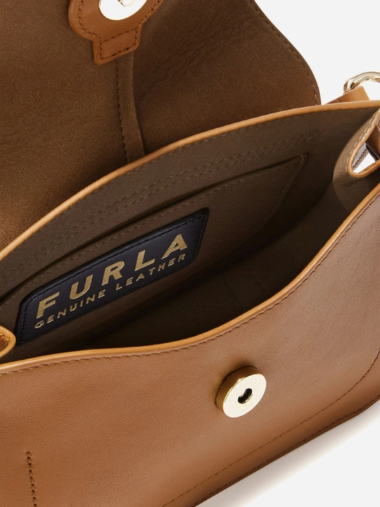 Sumka FURLA FLOW MINI TOP HANDLE BRANDY