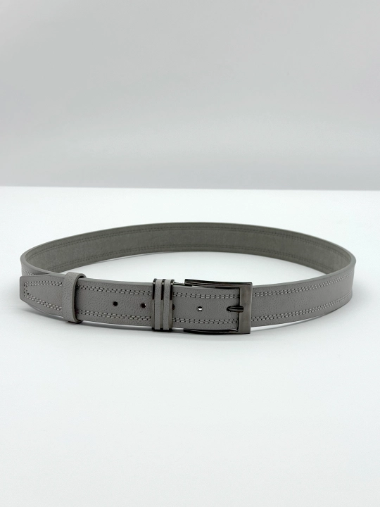 Eurobelt leather erkaklar klassik kamari, metall qisqich, eko-charm