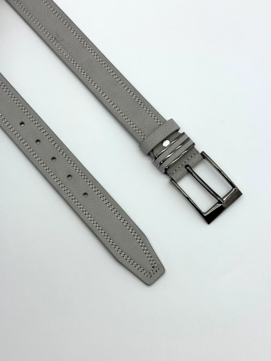 Eurobelt leather erkaklar klassik kamari, metall qisqich, eko-charm