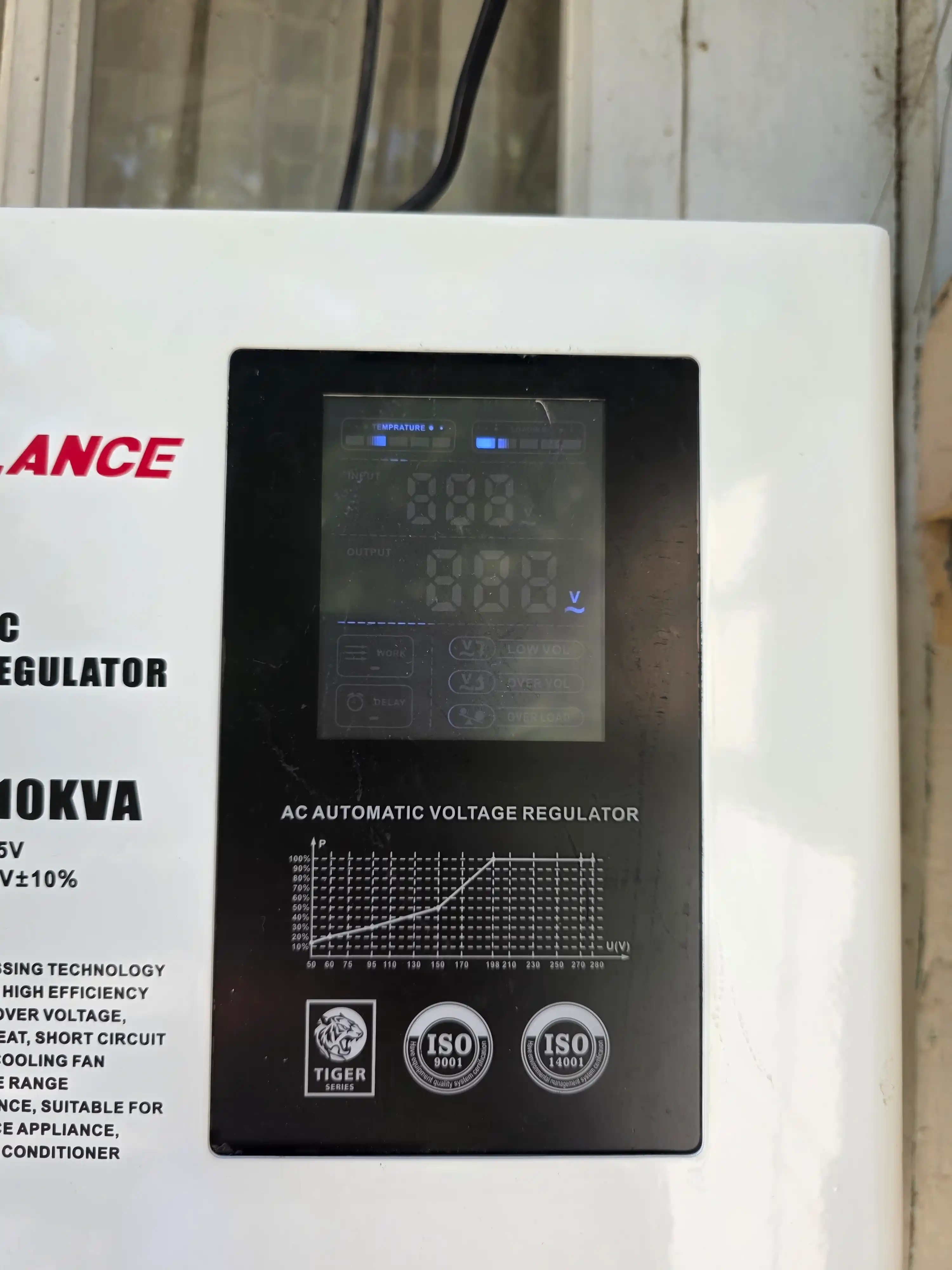 Kuchlanish stabilizatori Balance 10 kVA, releli, 95-275V
