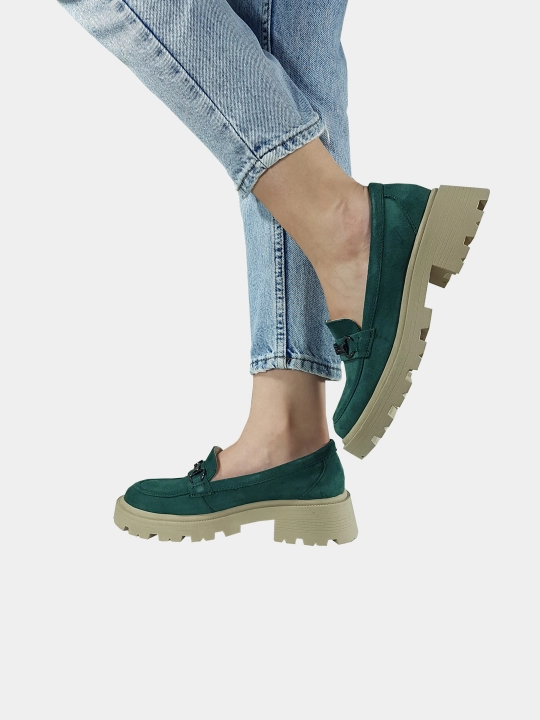 Haqiqiy charmdan yasalgan yen loafers