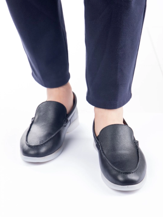Tabiiy charm va zamshdan Loro Piana erkaklar mokasinlari, klassik model, o‘lchamlari 39-44