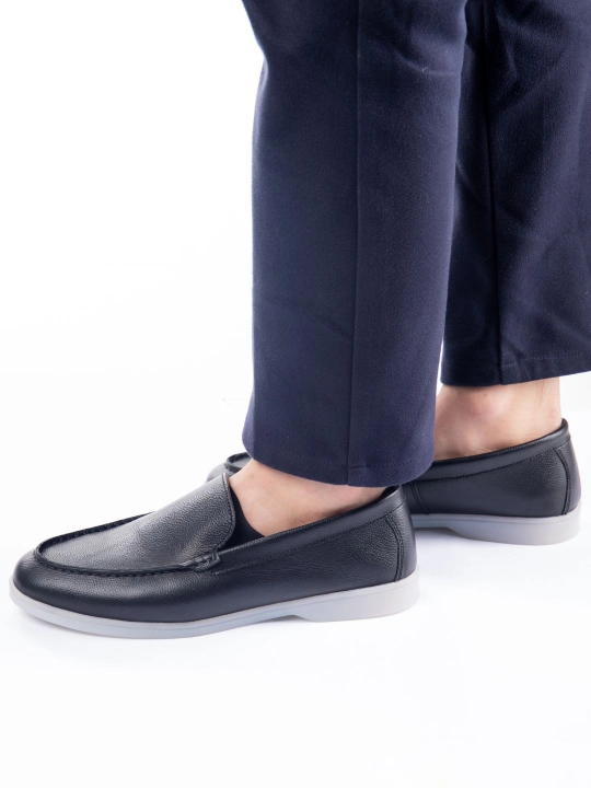 Tabiiy charm va zamshdan Loro Piana erkaklar mokasinlari, klassik model, o‘lchamlari 39-44