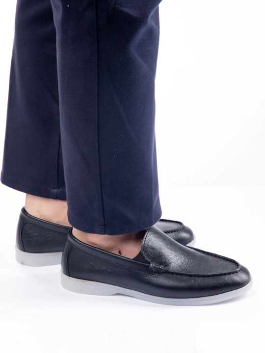Tabiiy charm va zamshdan Loro Piana erkaklar mokasinlari, klassik model, o‘lchamlari 39-44