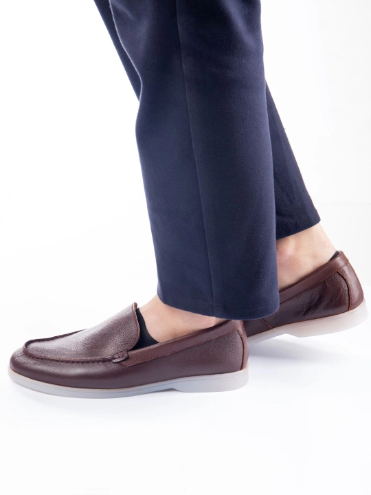 Tabiiy charm va zamshdan Loro Piana erkaklar mokasinlari, klassik model, o‘lchamlari 39-44