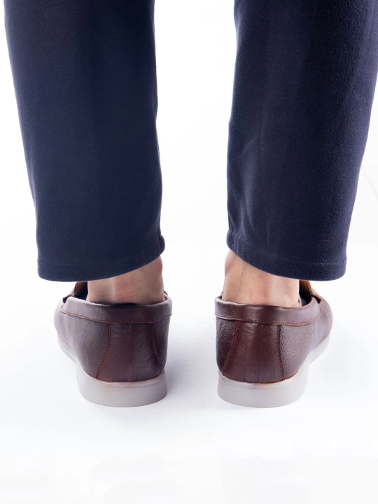 Tabiiy charm va zamshdan Loro Piana erkaklar mokasinlari, klassik model, o‘lchamlari 39-44