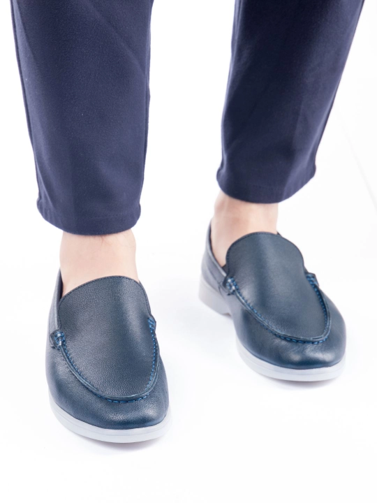Tabiiy charm va zamshdan Loro Piana erkaklar mokasinlari, klassik model, o‘lchamlari 39-44