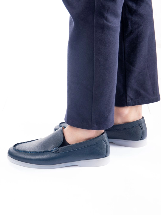 Tabiiy charm va zamshdan Loro Piana erkaklar mokasinlari, klassik model, o‘lchamlari 39-44