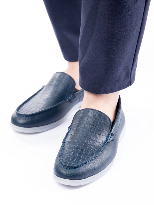 Tabiiy charm va zamshdan Loro Piana erkaklar mokasinlari, klassik model, o‘lchamlari 39-44
