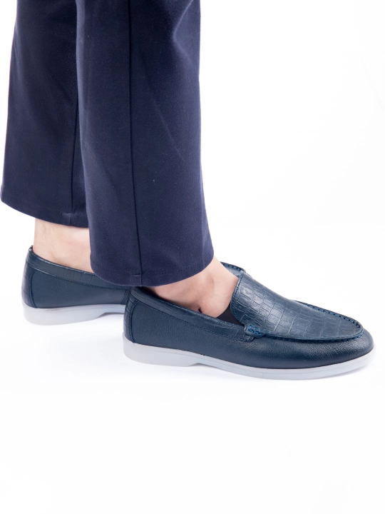 Tabiiy charm va zamshdan Loro Piana erkaklar mokasinlari, klassik model, o‘lchamlari 39-44