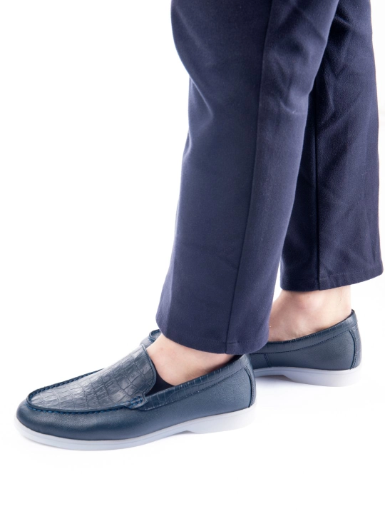 Tabiiy charm va zamshdan Loro Piana erkaklar mokasinlari, klassik model, o‘lchamlari 39-44