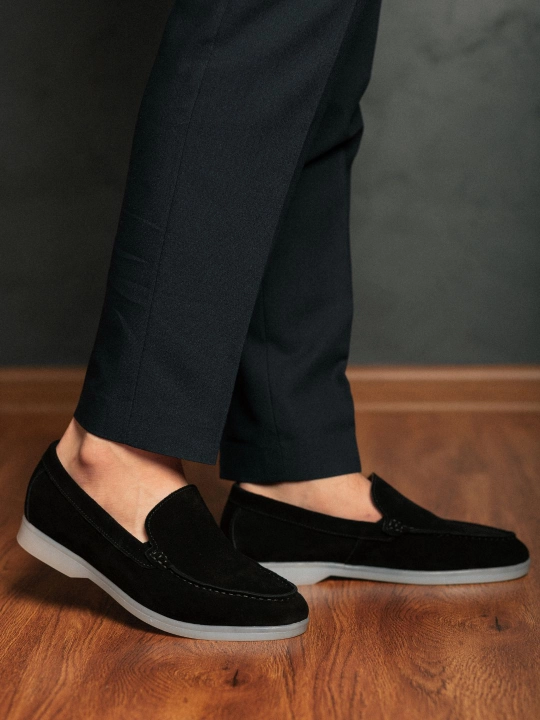 Tabiiy charm va zamshdan Loro Piana erkaklar mokasinlari, klassik model, o‘lchamlari 39-44