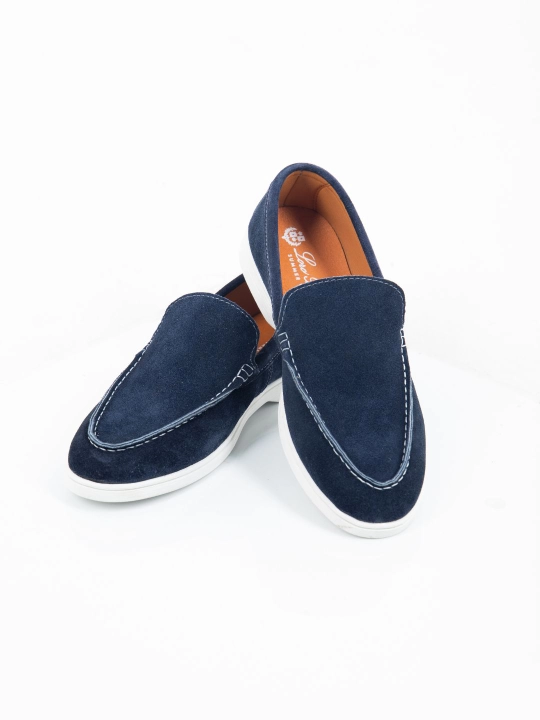 Tabiiy charm va zamshdan Loro Piana erkaklar mokasinlari, klassik model, o‘lchamlari 39-44