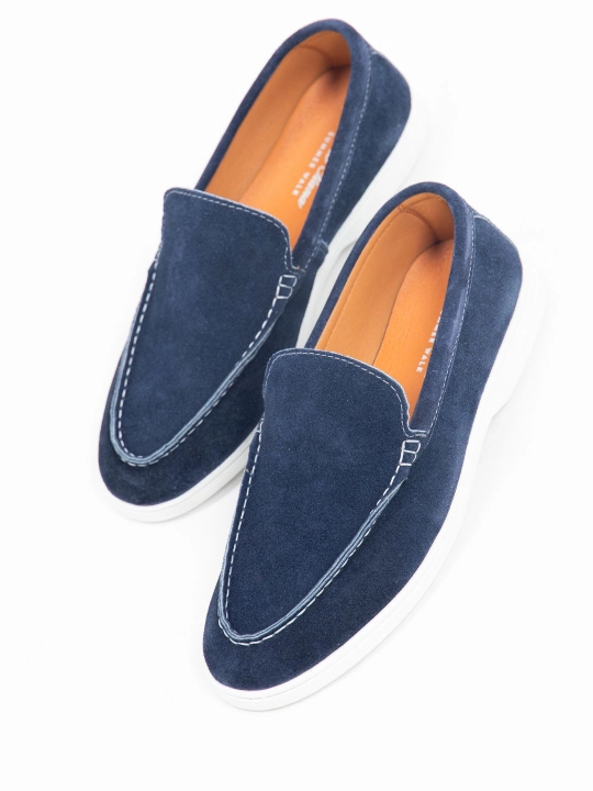 Tabiiy charm va zamshdan Loro Piana erkaklar mokasinlari, klassik model, o‘lchamlari 39-44