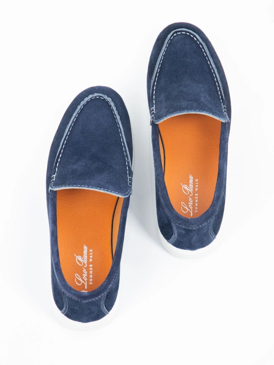 Tabiiy charm va zamshdan Loro Piana erkaklar mokasinlari, klassik model, o‘lchamlari 39-44