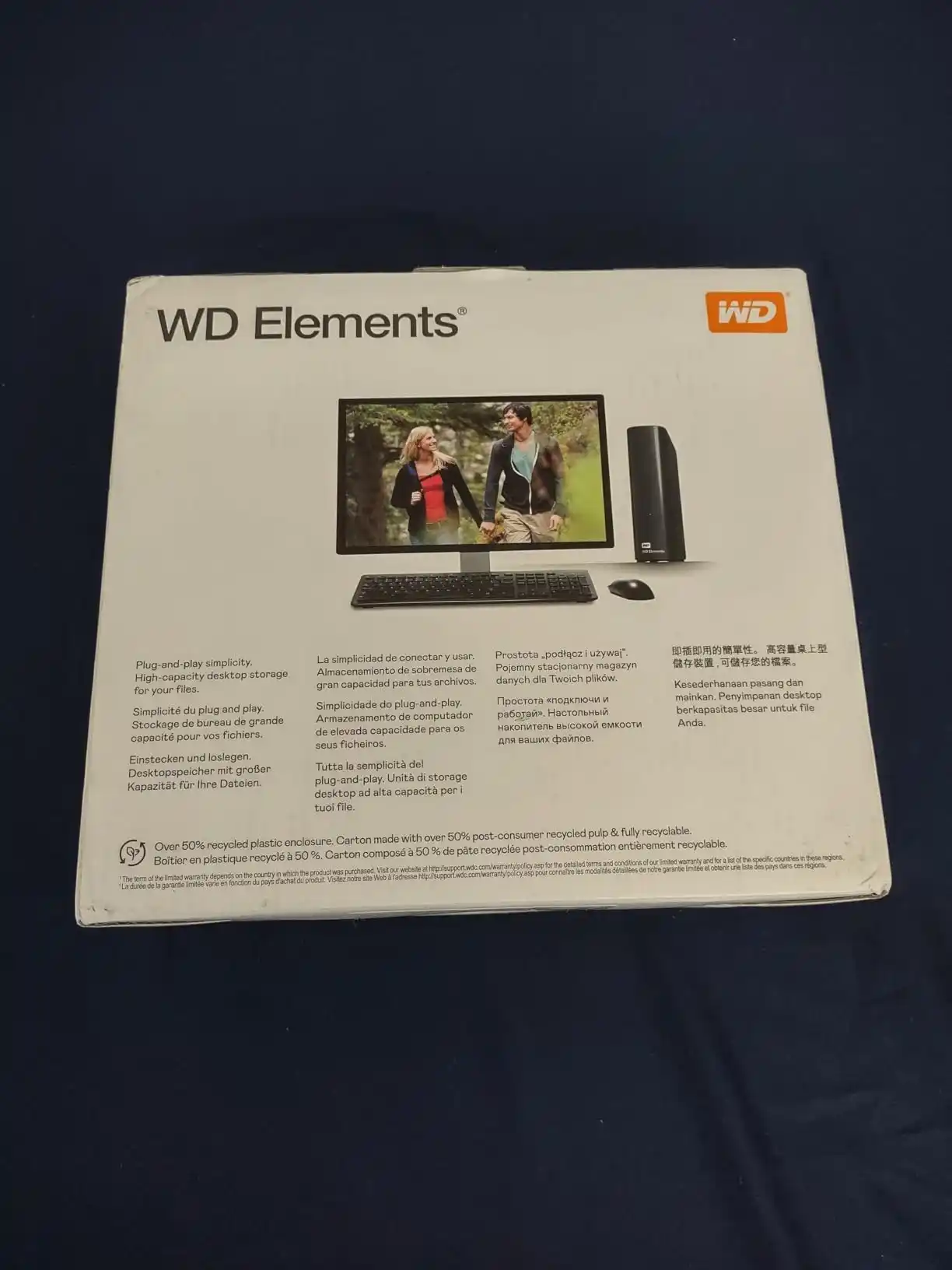Tashqi qattiq disk WD Elements Desktop, 14 TB, 20 TB, USB 3.0, qora