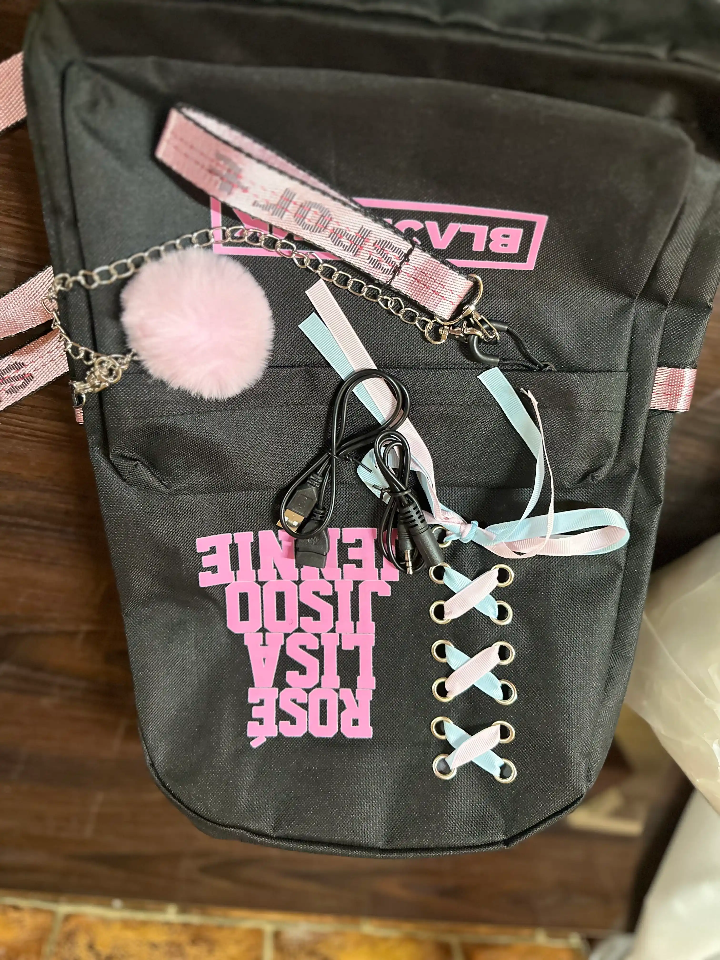Ayollar uchun BLACKPINKK ryukzaki, zamonaviy maktab uchun ryukzak