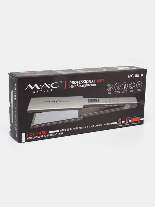 MAC STYLER professional soch uchun dazmol, soch tekislagich