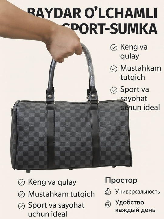 Kiyim-kechak, kosmetika uchun universal sig‘imli sumka - 