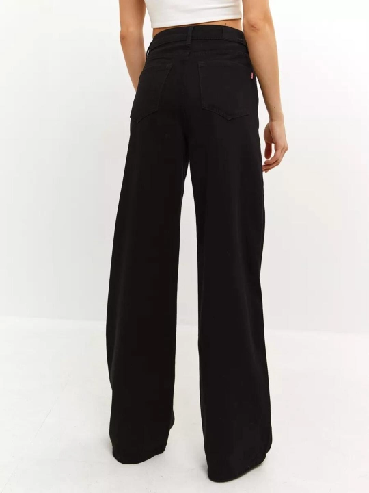 Ayollar wide leg jinsilar, denim shimlar, truba, palatso