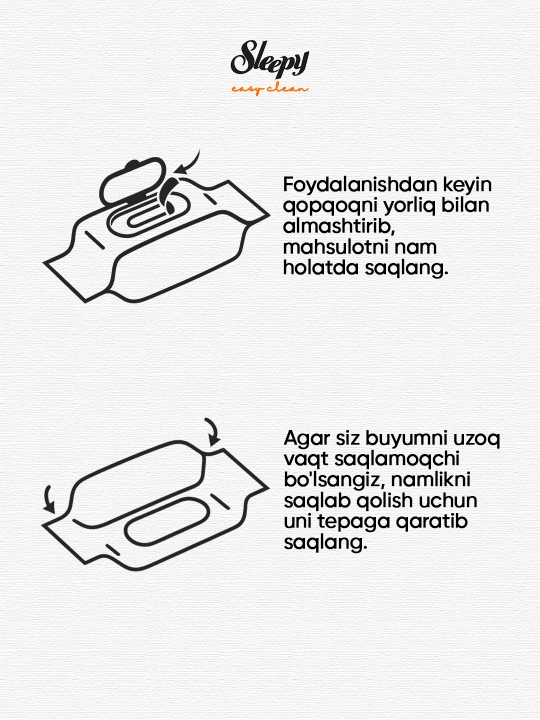 Sleepy Easy Clean салфетки  – для кухни и ванной, (30штук)