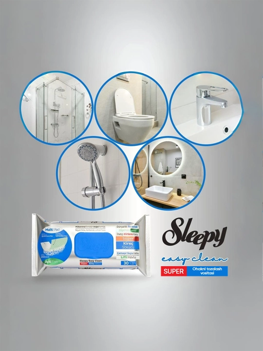Sleepy Easy Clean салфетки  – для кухни и ванной, (30штук)