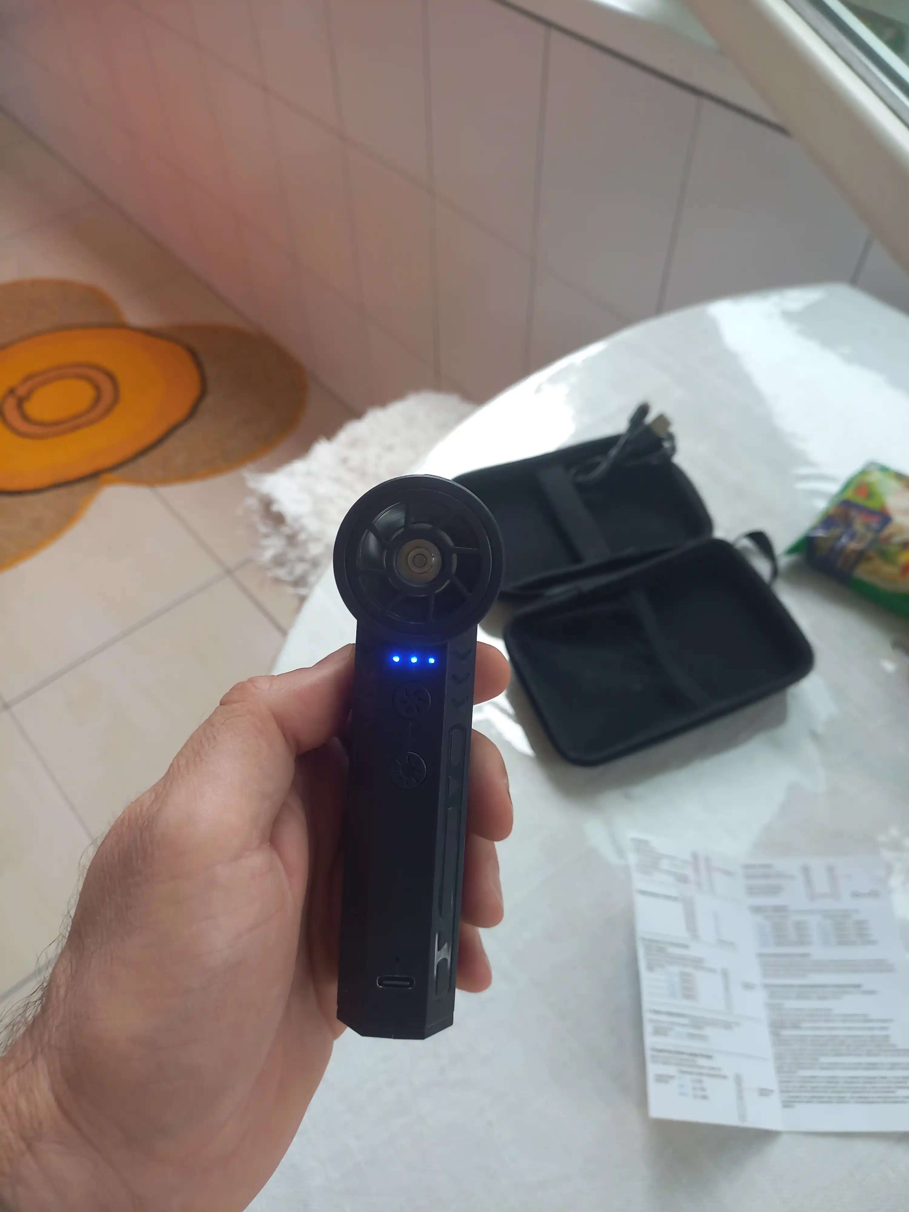 Akkumulyatorli havo puflagich turbofen, 130000 ayl/daq, Type-C, 5000 mAh