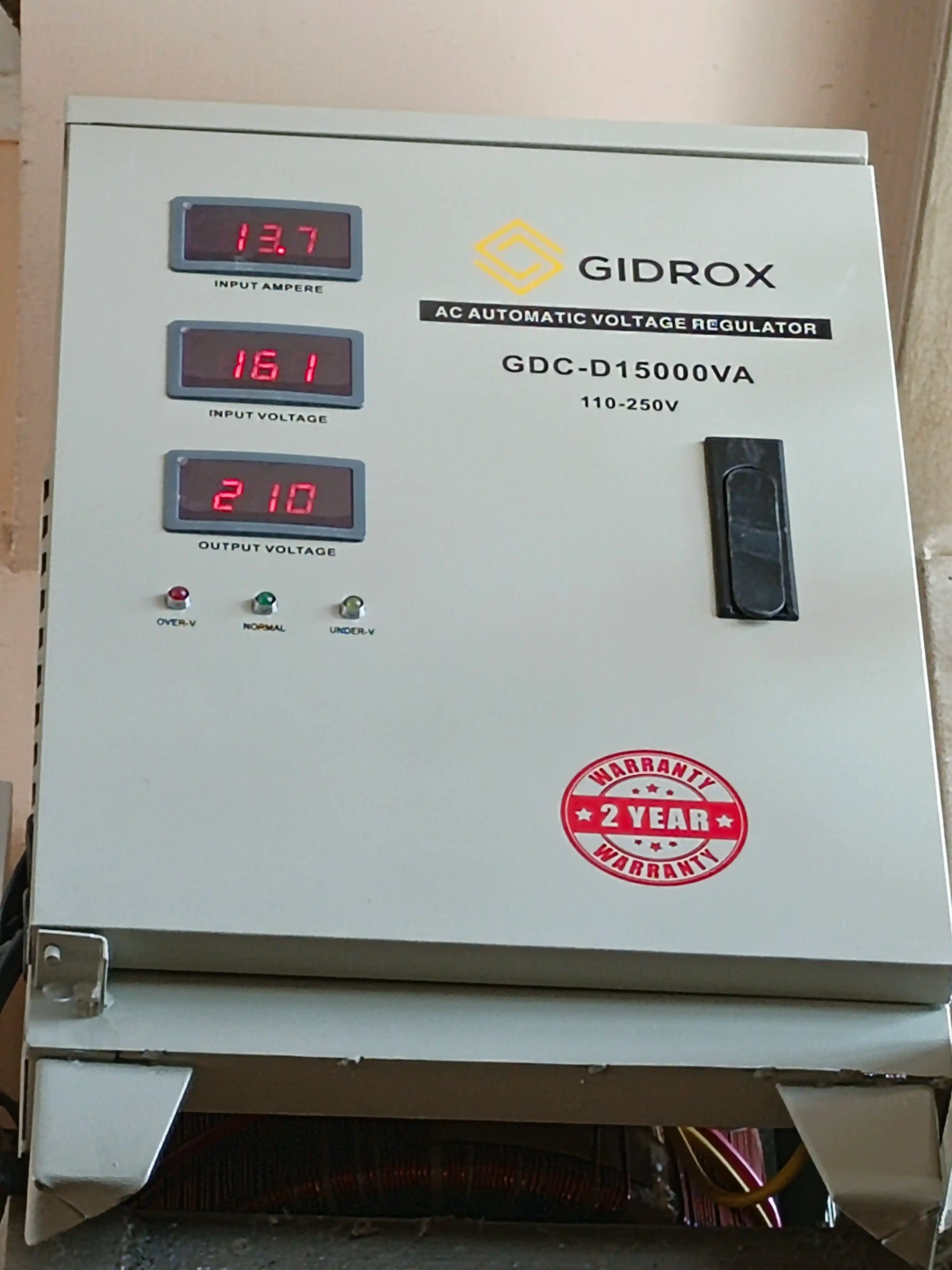 Kuchlanish stabilizatori GIDROX 5-KVA, 10-KVA, 15-KVA, 30-KVA, later
