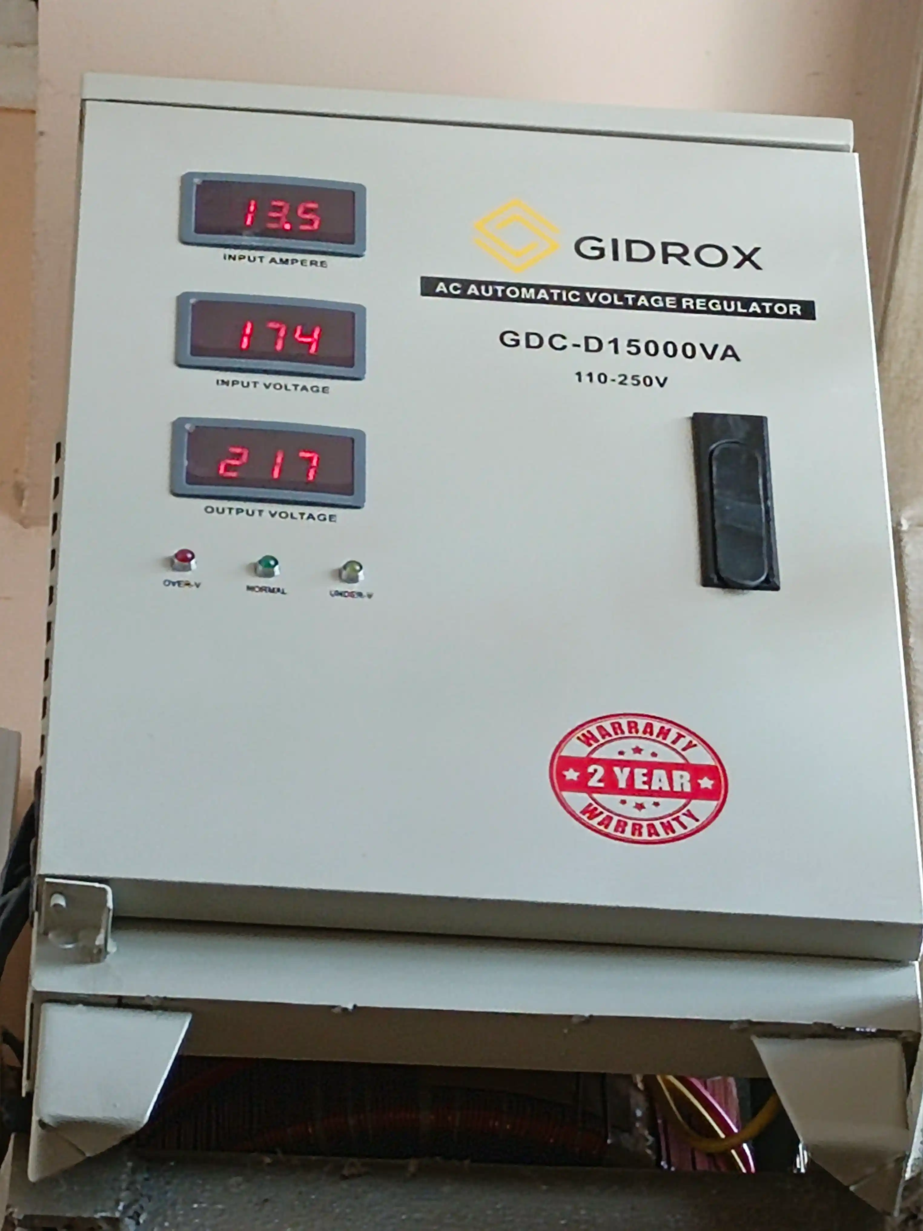 Kuchlanish stabilizatori GIDROX 5-KVA, 10-KVA, 15-KVA, 30-KVA, later
