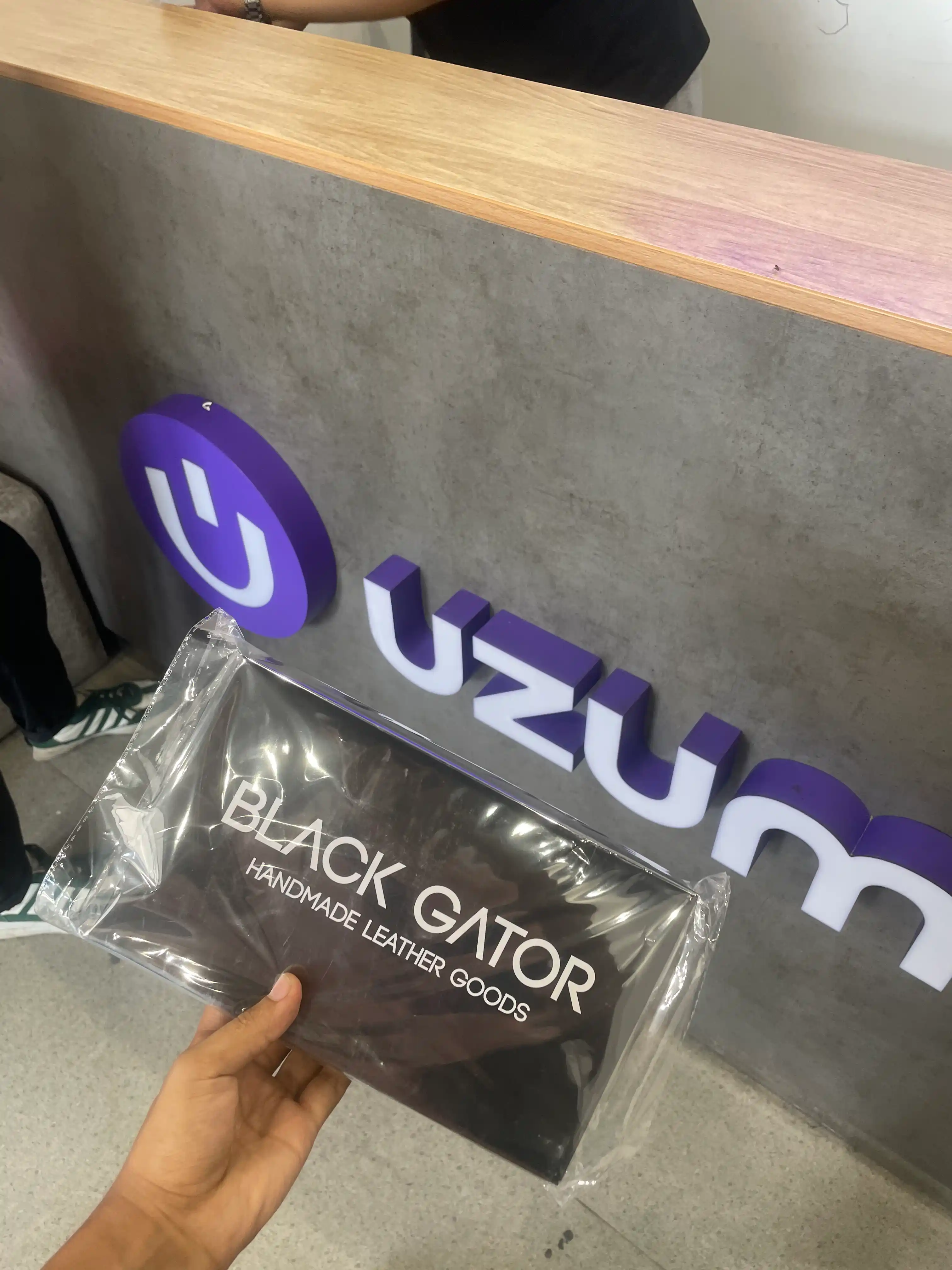 Мужское портмоне Black Gator, из натуральной кожи, классик