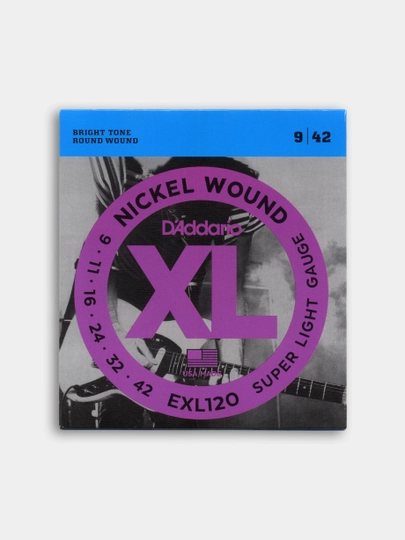 Струны D'addario для электрогитары EXL120, 9-42 + 1 медиатр — ГИТАРА-DADXL09