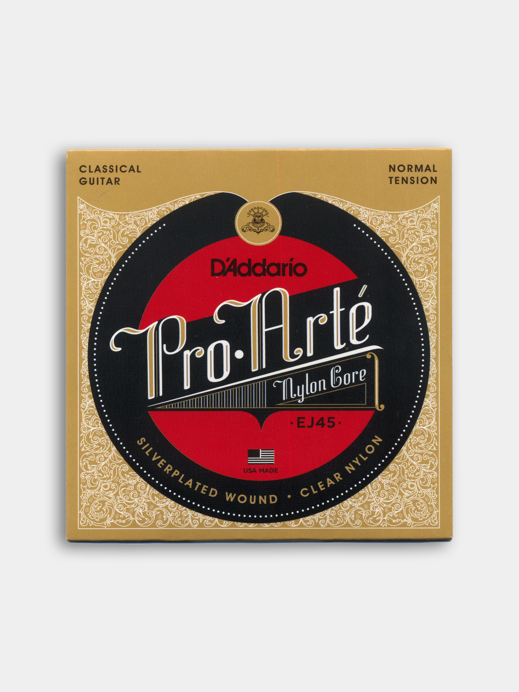 Струны D'Addario для классической гитары, EJ45 нейлон, Normal Tension PRO ARTE + 1 медиатор - 