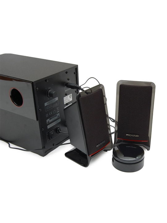 Сабвуфер Microlab M‑200 / 2.1 / 40 Вт RMS (2×12 Вт + 16 Вт) / AUX / RCA / MDF корпус