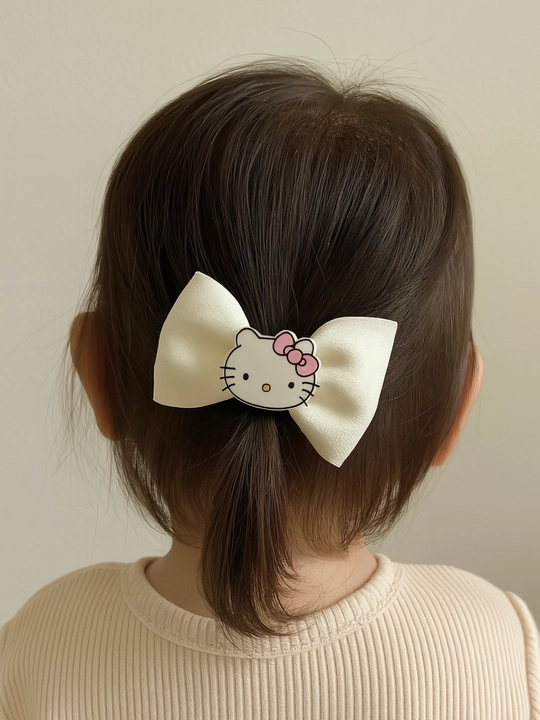 Hello Kitty oq sochqisma – nafis ban­tik zakolka 2 dona