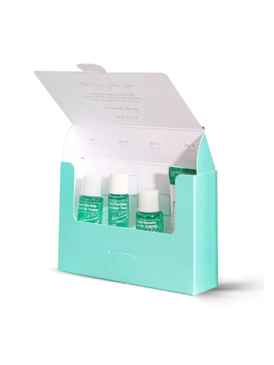 Toza, yorqin va sog'lom yuz terisi uchun mini to'plam Axis-Y Mini Glow Set