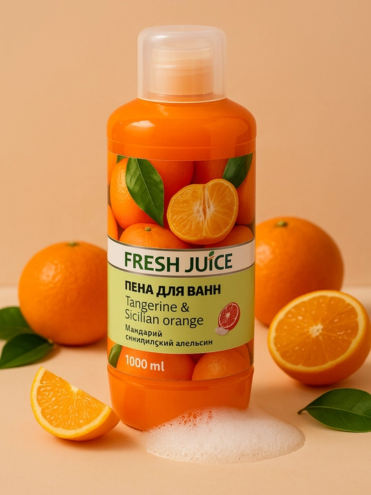 Пена для ванны, увлажняющая, ароматная, 1000 мл, Fresh Juice