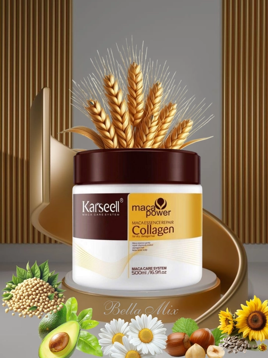 Маска для волос Karseell Collagen, 500 г увлажняет и питает, предотвращает ломкость