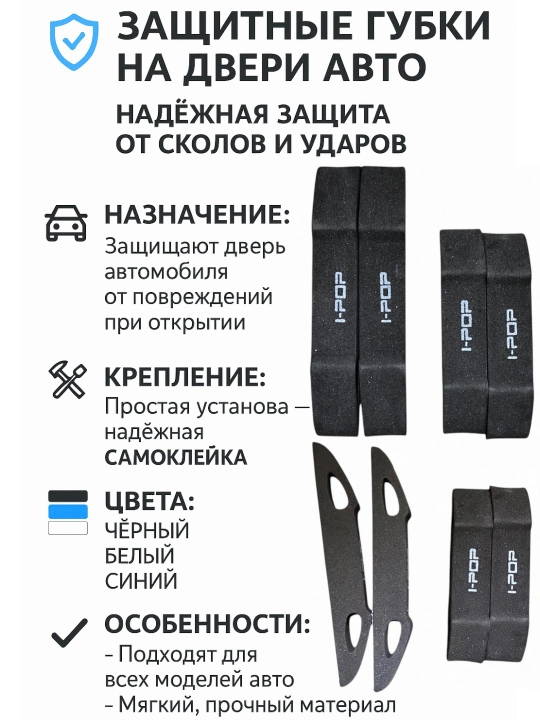 Защитная накладка на дверь автомобиля, противоударная накладка - 