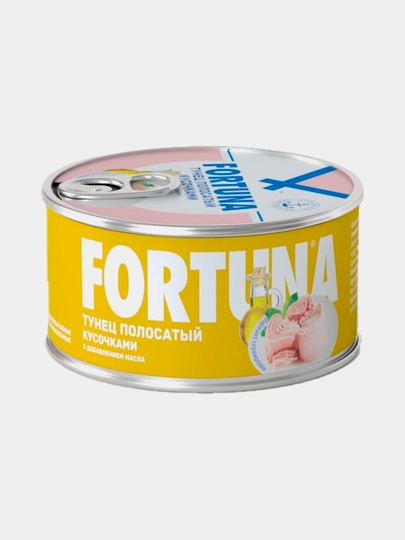 Тунец "FORTUNA" куски с добавлением масла 150 гр.  * — MISTRAL-ДОБАВЛЕ