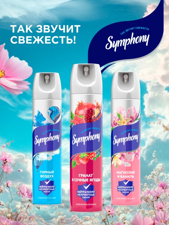Symphony Bahorgi musaffolik almashtiriladigan havo tozalagichi, 250 ml