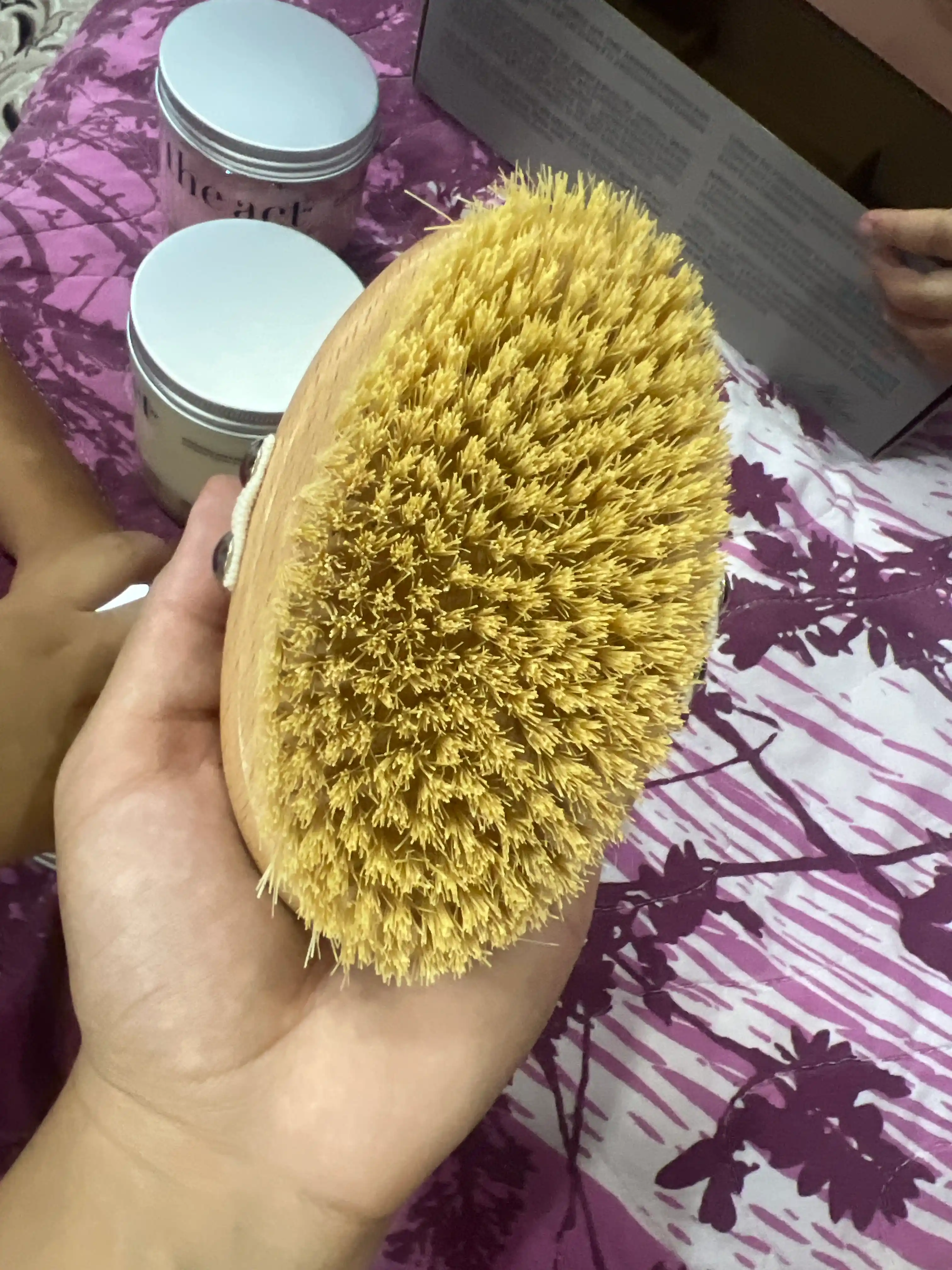 Щетка из кактуса для сухого массажа, антицеллюлитная