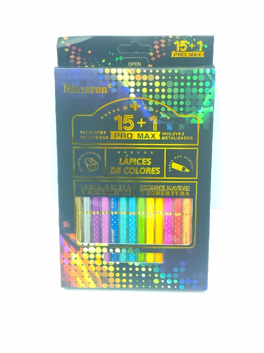 Pro Max rangli qalamlar, 15 + 1 rang