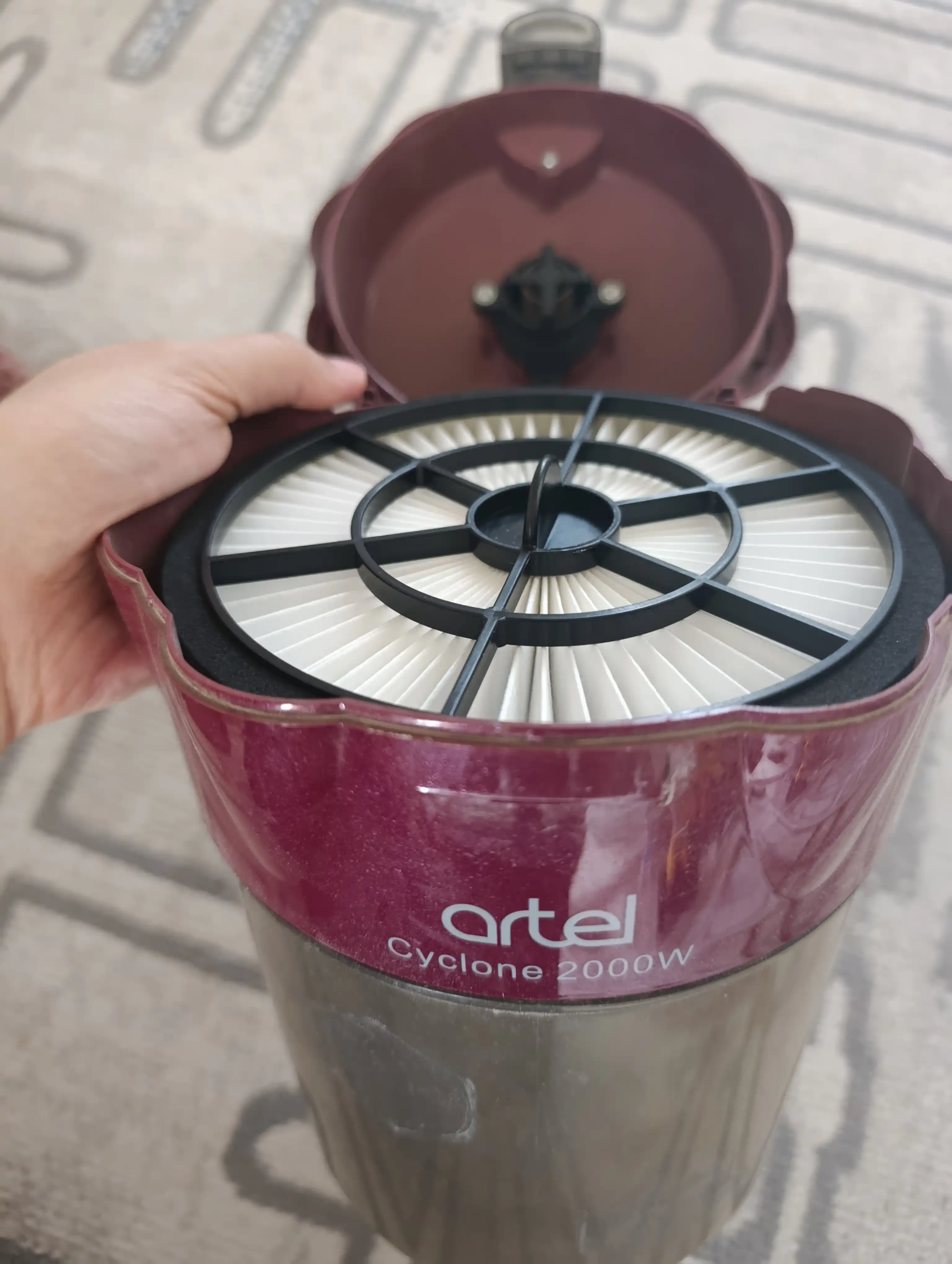 Фильтр для пылесосов моделей Artel, 15.5 см