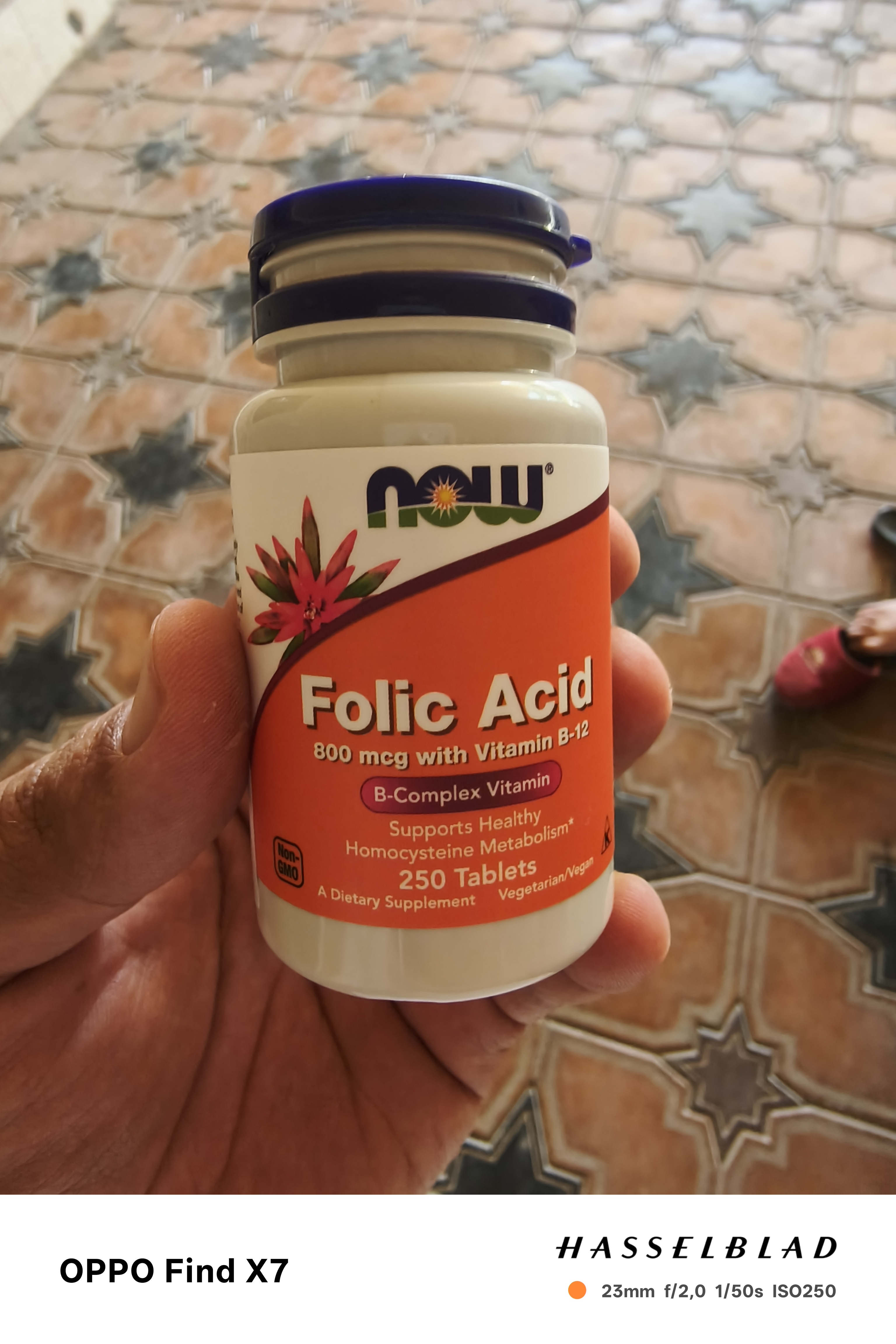 Фолиевая кислота NOW FOODS, 800мкг, 250 таблеток, Халяль